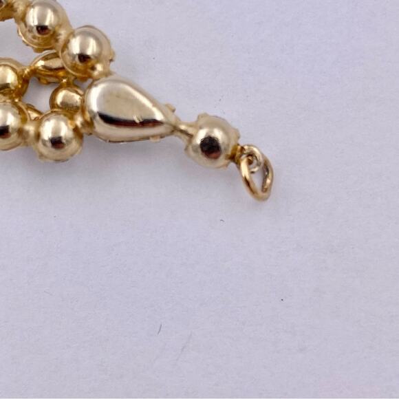 Mid Century Fancy Rhinestone Drop Pendant - Picture 6 of 11